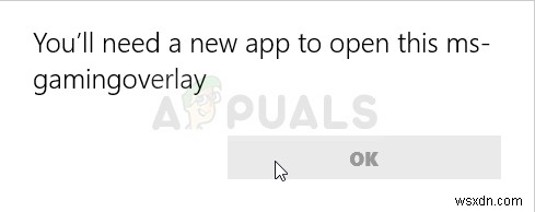 Windows 10 ms-gaming overlay를 열려면 새 앱이 필요합니다 오류 해결 방법