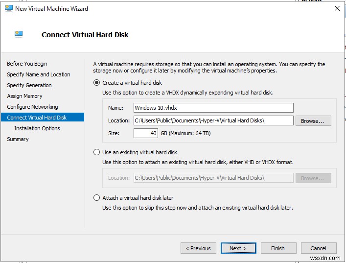 Hyper-V 2019 Core Server에서 첫 번째 가상 머신 만들기: 가상 스위치부터 Windows 10 설치까지