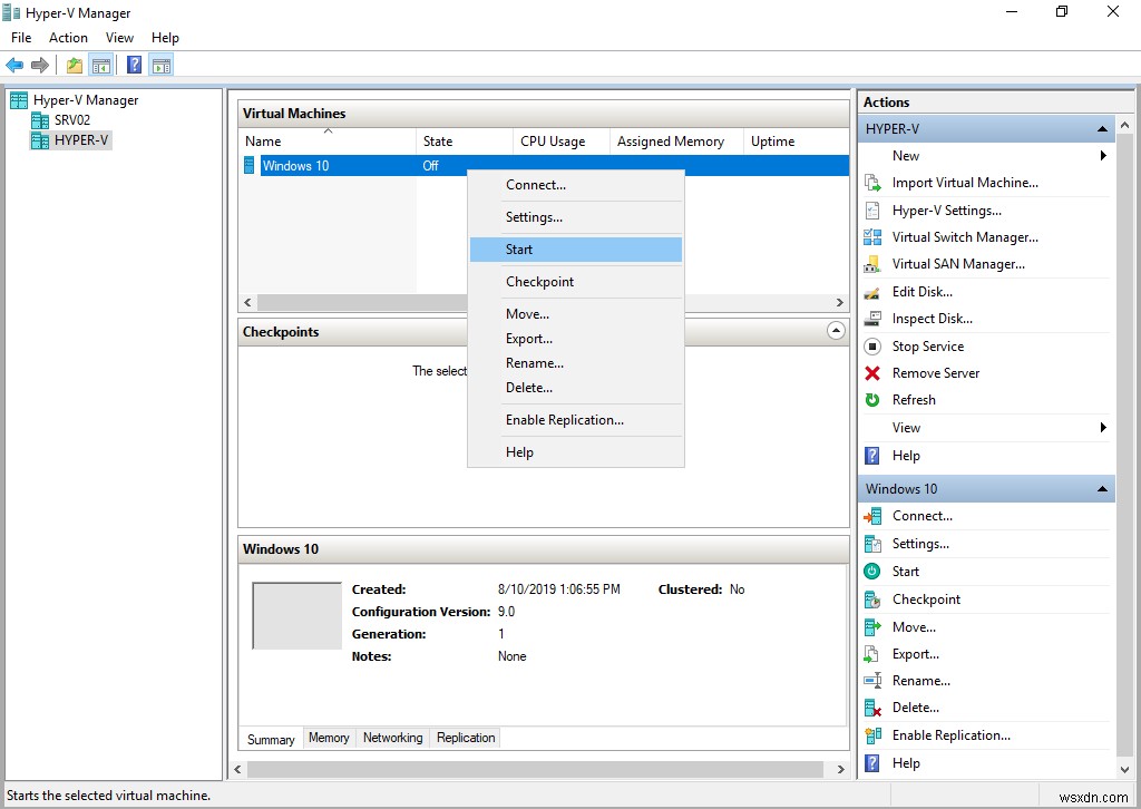 Hyper-V 2019 Core Server에서 첫 번째 가상 머신 만들기: 가상 스위치부터 Windows 10 설치까지