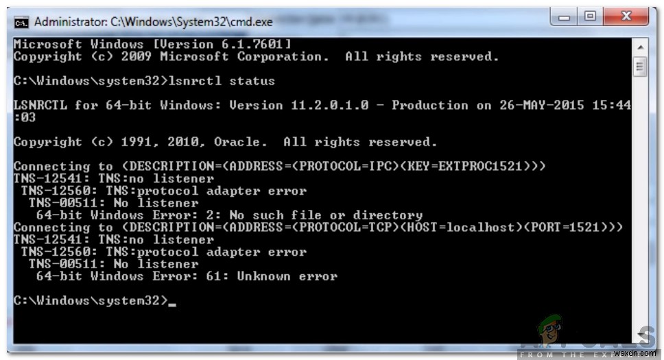 Oracle SQL IO 오류: 네트워크 어댑터가 연결을 설정할 수 없습니다 에러 해결 방법