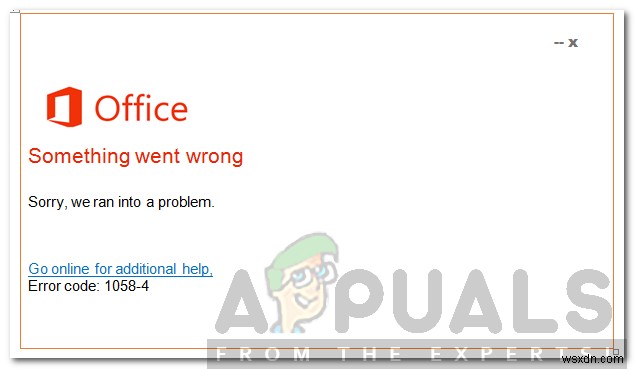 Microsoft Office 오류 코드 1058-4 해결 방법 총정리
