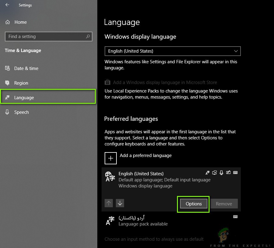 Windows 10에서 미국 국제 키보드 추가하고 전환하는 방법