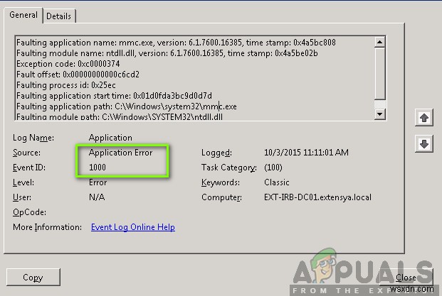Windows 10 이벤트 ID 1000 응용 프로그램 오류 해결 방법