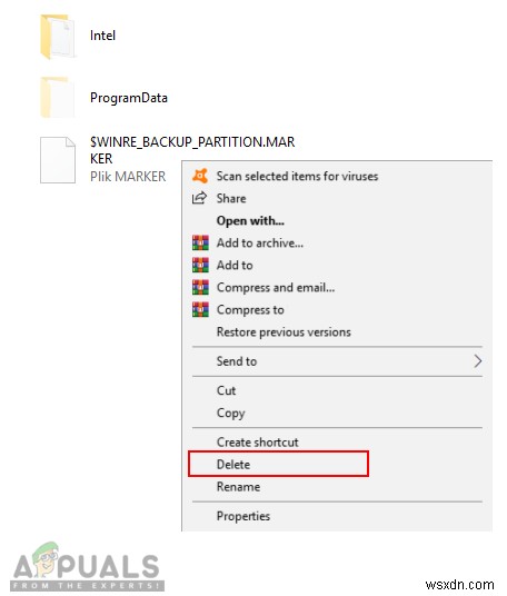 $WINRE_BACKUP_PARTITION.MARKER 파일이란? 삭제해도 안전할까?