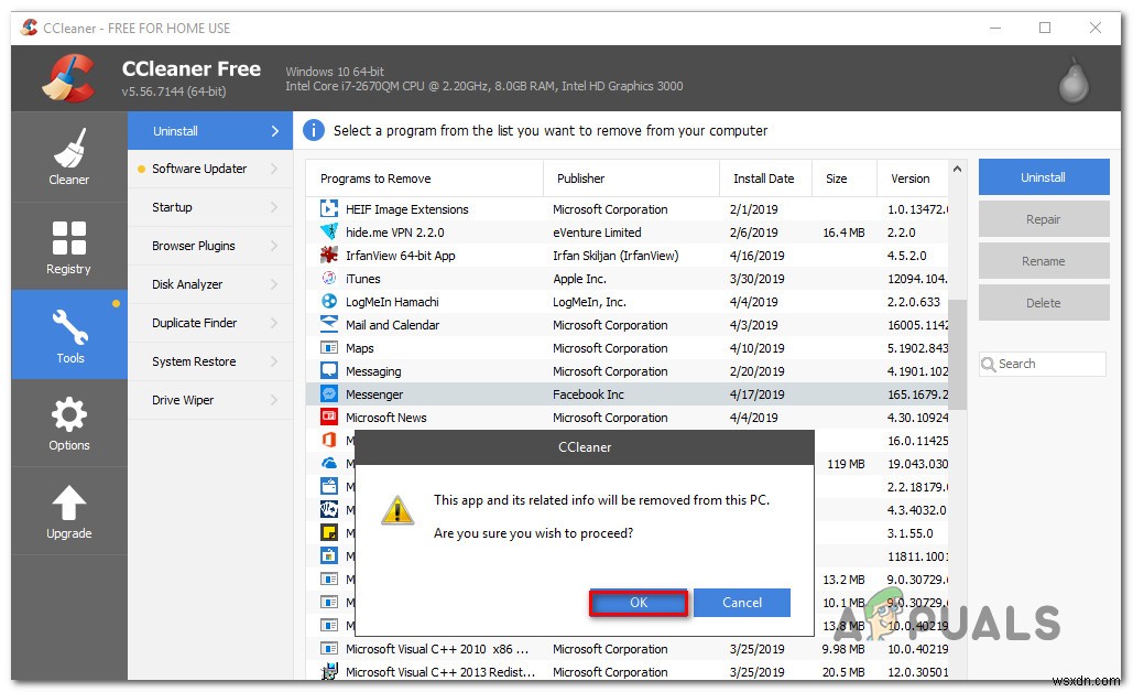 Windows 10에서 Facebook Messenger(페이스북 메신저) 삭제하는 완벽 가이드