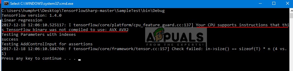 TensorFlow  CPU가 AVX2 명령어를 지원하지만 바이너리가 컴파일되지 않았습니다  경고 해결 방법