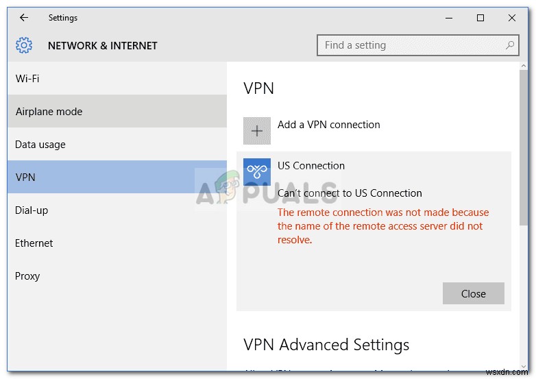 VPN 연결 오류 수정: 원격 액세스 서버의 이름이 확인되지 않아 원격 연결이 이루어지지 않았습니다 해결 방법