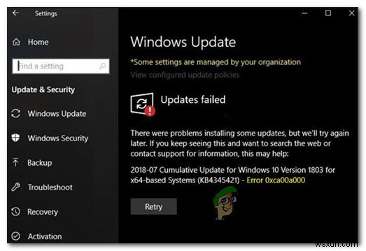 Windows 업데이트 오류 0xca00a000 완벽 해결 가이드