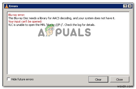 VLC 이 Blu-ray 디스크에는 AACS 디코딩을 위한 라이브러리가 필요합니다 오류 해결 방법