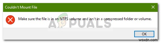 수정:  파일이 NTFS 볼륨이고 압축 폴더나 볼륨에 없는지 확인  오류 해결 방법