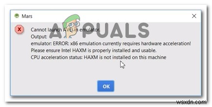 Android Studio x86 에뮬레이션에 현재 하드웨어 가속이 필요합니다 오류 해결 방법