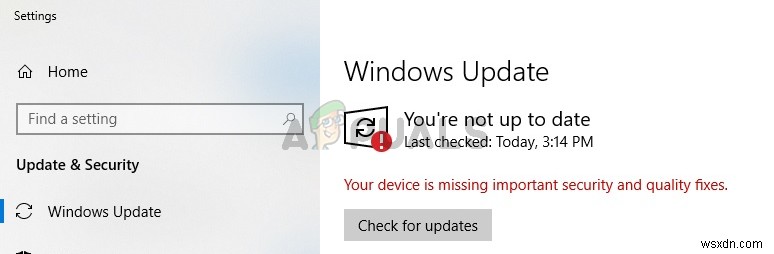[해결] Windows 10  장치에 중요한 보안 및 품질 수정 사항이 누락되었습니다  오류 수정 방법