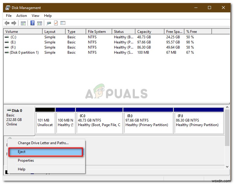 Windows 10에서 외장 하드 드라이브를 안전하게 꺼낼 수 없을 때 해결 방법 6가지