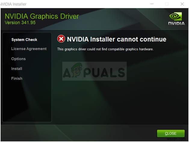 NVIDIA 그래픽 드라이버 오류 해결법: 호환되는 그래픽 하드웨어를 찾을 수 없음