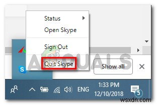 Skype를 열 수 없습니다. 이 컴퓨터에 이미 로그인되어 있습니다 오류 해결 방법