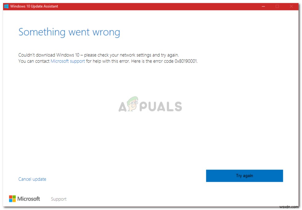 Windows 10 업데이트 오류 0x80190001 해결 방법 총정리