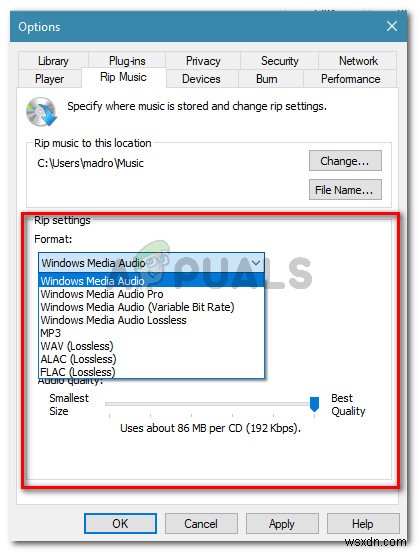 Windows Media Player CD에서 하나 이상의 트랙을 추출할 수 없습니다 오류 해결 방법