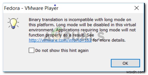 VMware  이진 변환이 긴 모드와 호환되지 않음  오류 해결 방법 총정리