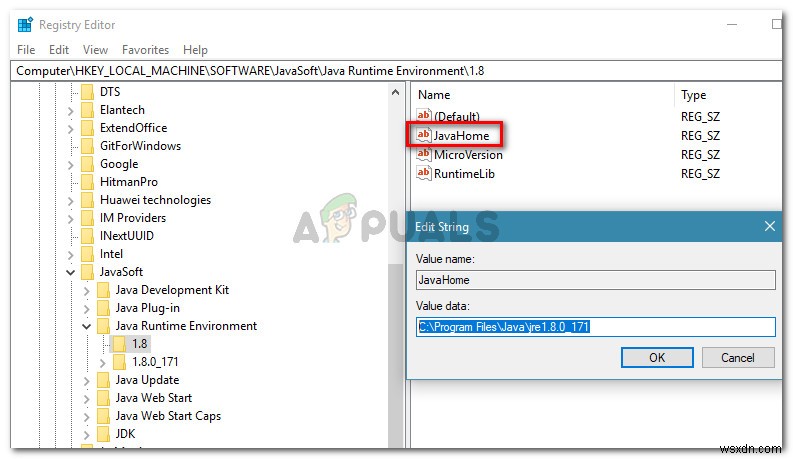 수정:  레지스트리가 존재하지 않는 Java Runtime Environment를 참조합니다  오류 해결 방법