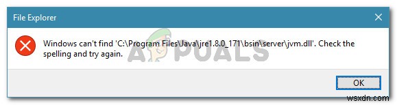 수정:  레지스트리가 존재하지 않는 Java Runtime Environment를 참조합니다  오류 해결 방법