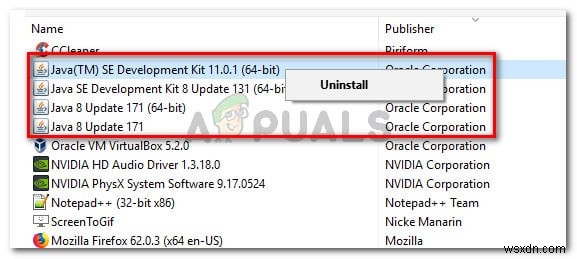 수정:  레지스트리가 존재하지 않는 Java Runtime Environment를 참조합니다  오류 해결 방법