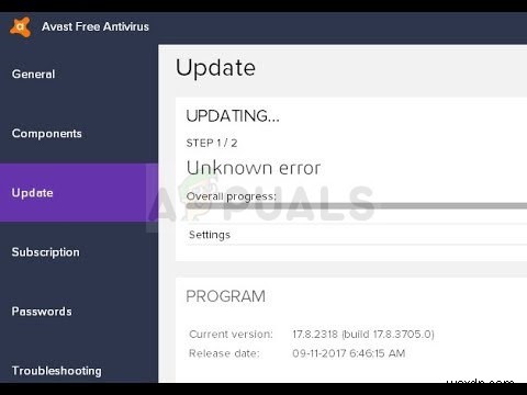 Avast 업데이트 시  알 수 없는 오류  해결 방법 총정리