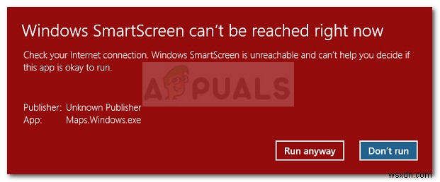 지금 Windows SmartScreen에 연결할 수 없음 오류 해결 방법 총정리