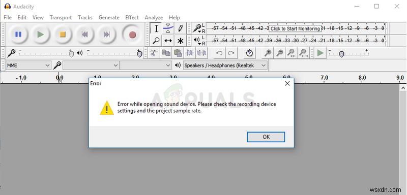 Audacity  사운드 장치를 여는 동안 오류 발생  오류 해결 방법