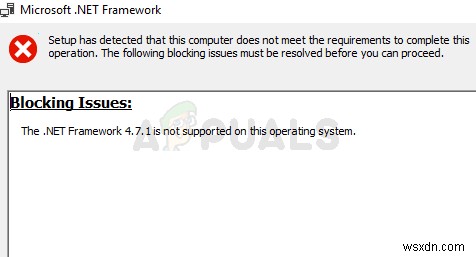 수정 방법: .NET Framework 4.7이 이 운영 체제에서 지원되지 않는 오류 해결하기