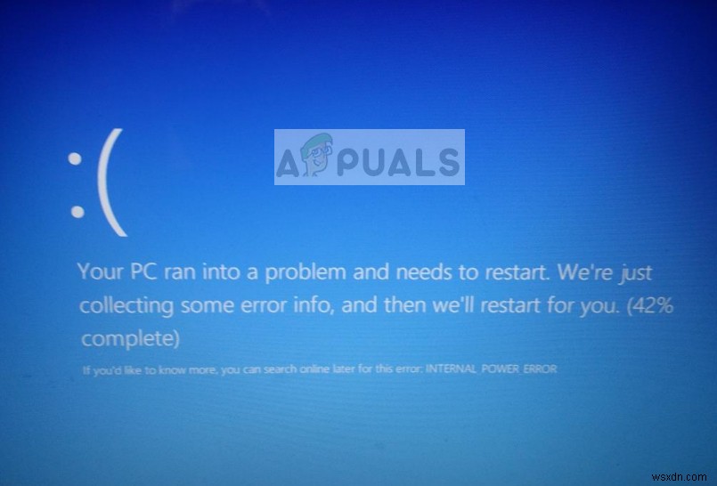 INTERNAL_POWER_ERROR 블루스크린(BSOD) 오류 완벽 해결 가이드