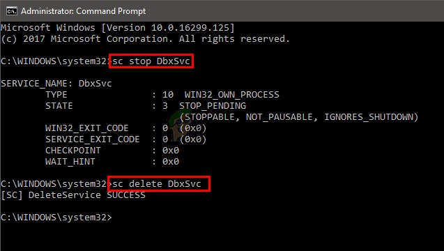 DbxSvc 드라이버에 연결하지 못했습니다 오류 원인과 해결 방법