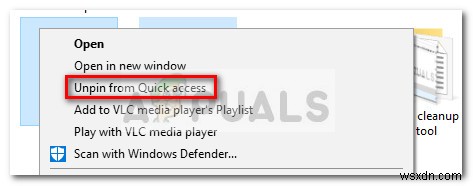 Windows 10 빠른 액세스에서 FTP 폴더가 고정 해제되지 않을 때 해결 방법