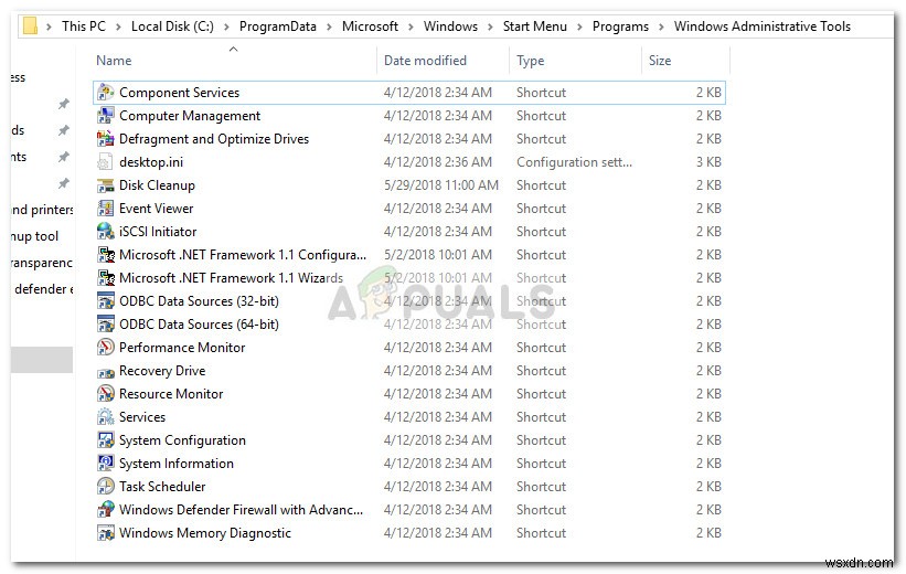 Windows 10 관리 도구 바로 가기가 사라졌을 때 복원하는 방법