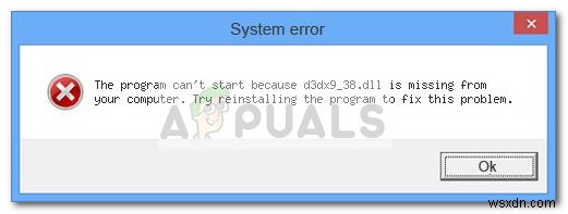 d3dx9_38.dll 누락 및  Windows에서 실행되도록 설계되지 않았습니다  오류 해결 방법