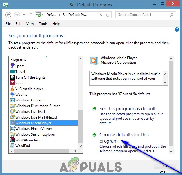 Windows Media Player를 기본 음악 재생 프로그램으로 설정하는 방법
