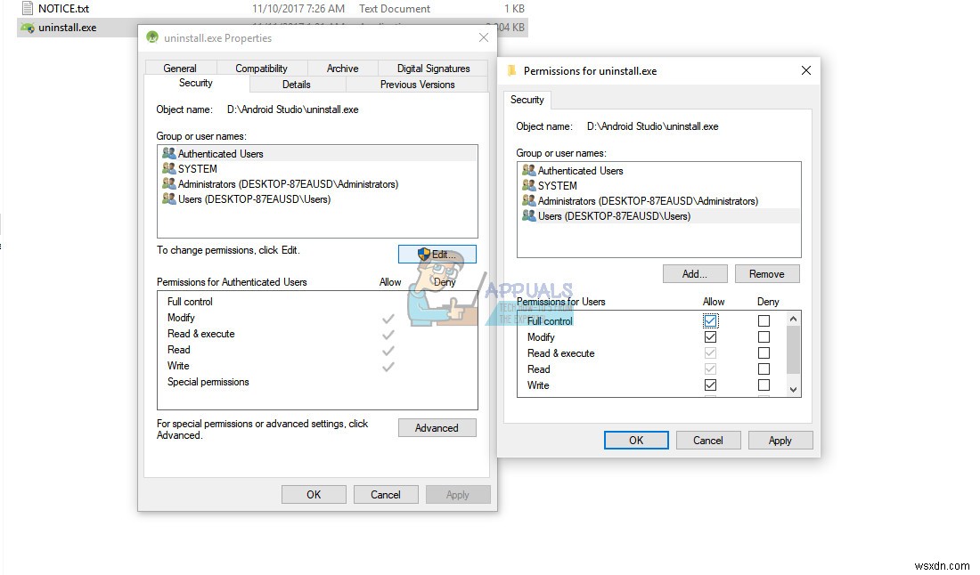 수정: Windows 10에서  프로그램을 제거할 충분한 액세스 권한이 없습니다  오류 해결 방법