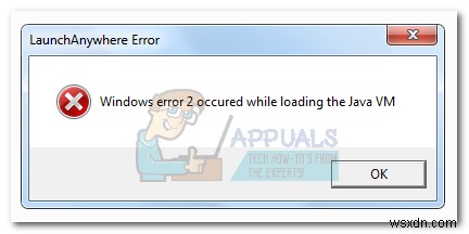 Java VM 로드 중 Windows 오류 2 발생 문제 해결 방법 총정리