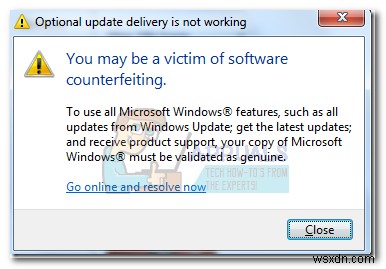 Windows 7 소프트웨어 위조의 피해자일 수 있습니다 오류 완벽 해결 가이드