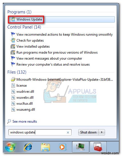 Windows Update 독립 실행형 설치 프로그램이  업데이트 검색 중 에서 멈추는 문제 해결 방법