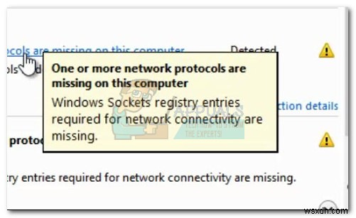 [해결 방법] 네트워크 연결에 필요한 Windows 소켓 레지스트리 항목 누락 오류 수정하기