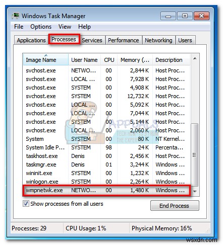 Windows 7에서 wmpnetwk.exe로 인한 높은 CPU·디스크 사용량 문제 해결 방법