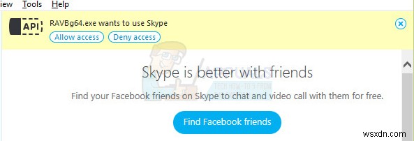 RAVBg64.exe가 Skype를 사용하려고 합니다? 오류 원인과 해결 방법