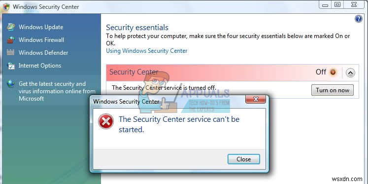 Windows 보안 센터 서비스를 시작할 수 없음 오류 해결 방법 총정리