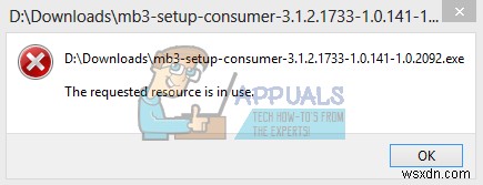 Windows 요청된 리소스가 사용 중입니다 오류 해결 방법