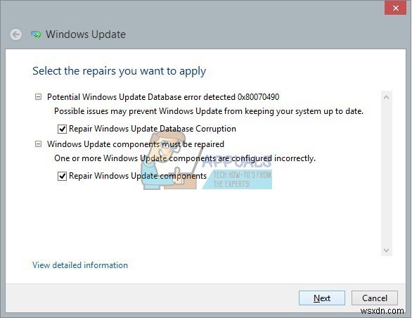 [해결]  잠재적인 Windows 업데이트 데이터베이스 오류가 감지되었습니다  오류 수정 방법