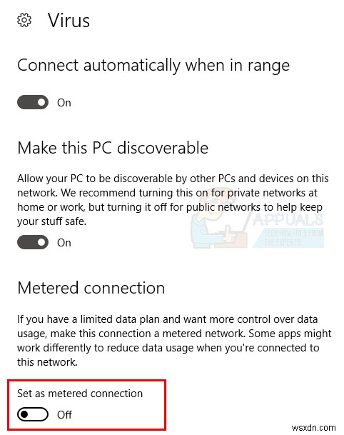 Windows 10에서 데이터 통신 연결 끄는 방법 (설정 & 레지스트리)