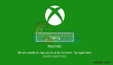 Windows 10 Xbox 앱 로그인 오류(0x409) 0x80070002 해결 방법