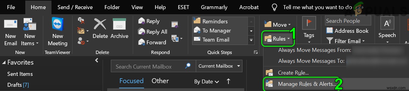 Windows 10에서 Outlook 규칙이 작동하지 않을 때 해결하는 8가지 방법