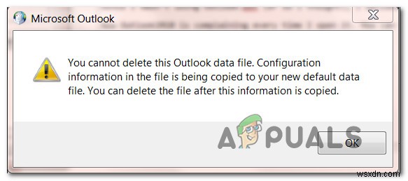 [해결]  이 Outlook 데이터 파일을 삭제할 수 없습니다  오류 수정 방법