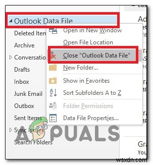 [해결]  이 Outlook 데이터 파일을 삭제할 수 없습니다  오류 수정 방법